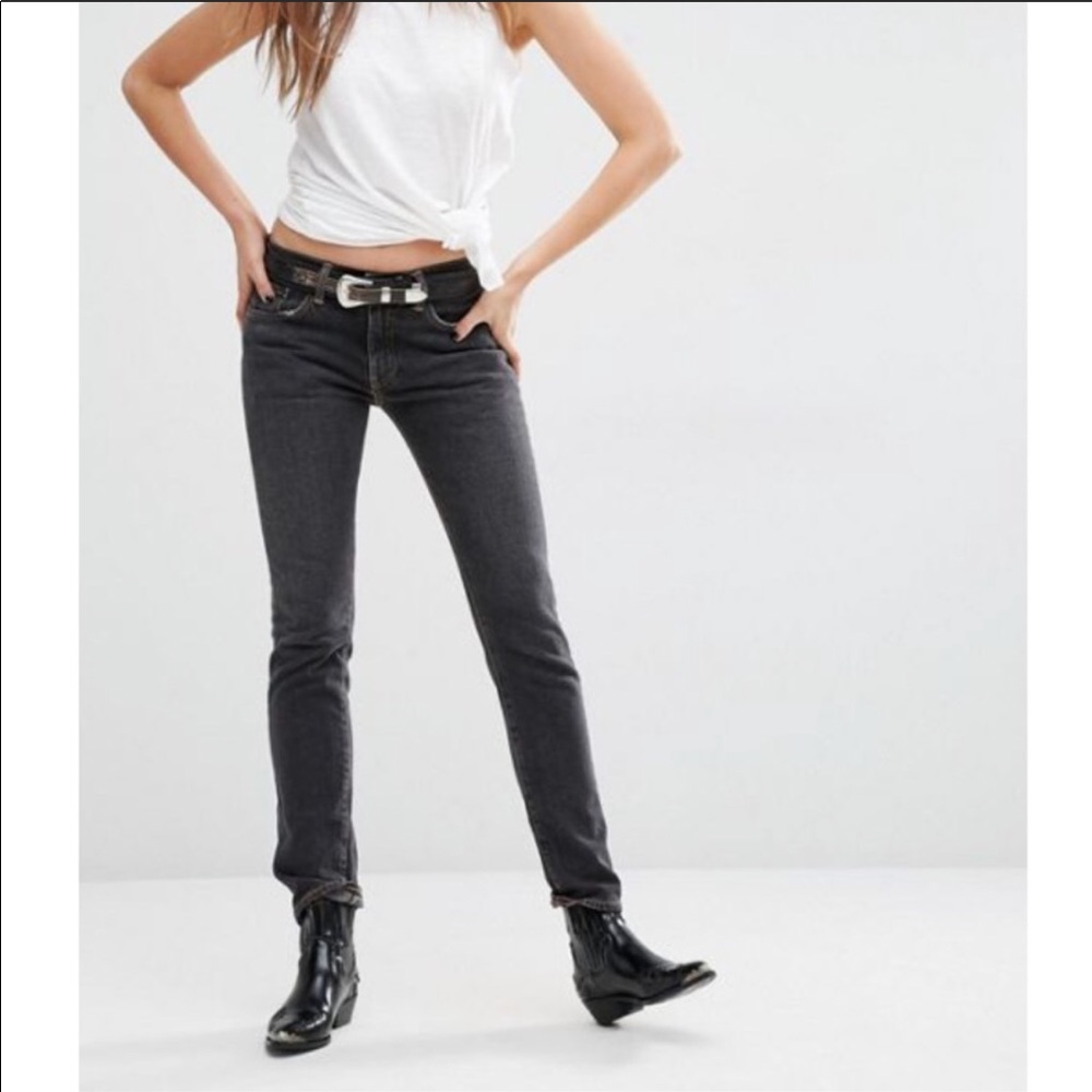 Levi’s 511 slim fit black mom jeans high mid rise